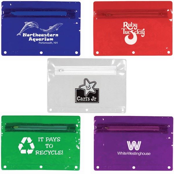 SA05101 Translucent Colored Vinyl Zippered Pack With Custom Imprint